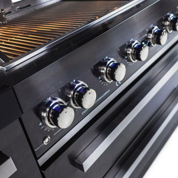Stor lyxig gasolgrill/utek�k med varmluftsfunktion | Austin Blackline - FYNDVARA