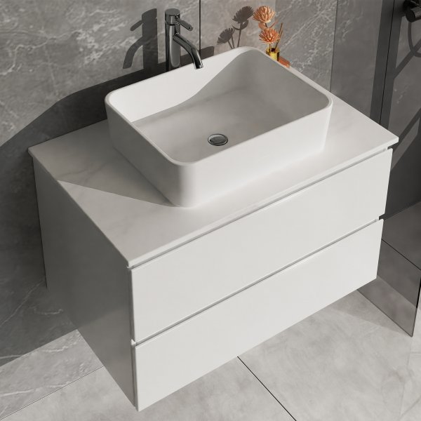 Tvttstllsskp | Med handfat | Nimbus vit