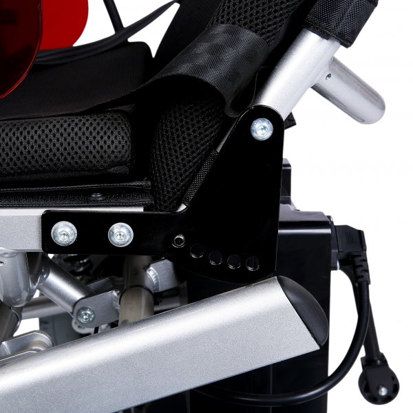 Elrullstol med joystick | Ltt att transportera | Stllbart ryggstd