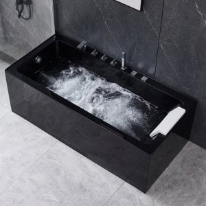 Bubbelbadkar 170x75cm | 100% akryl | BK-002(1700) | Svart Bubbelbadkar 170x75cm | 100% akryl | BK-002(1700) | Svart