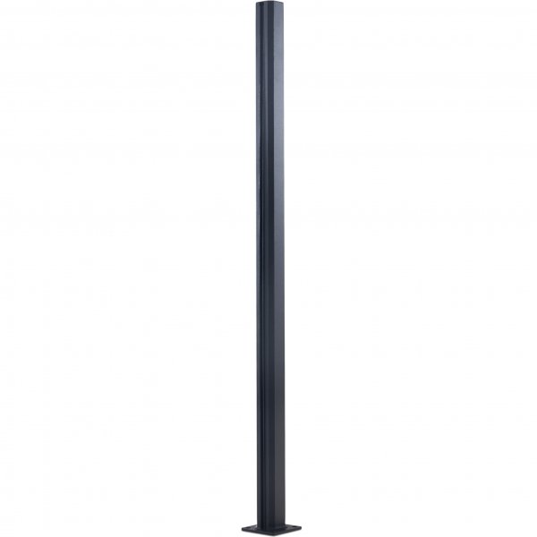 Mittstolpe till glasrcke | Svart