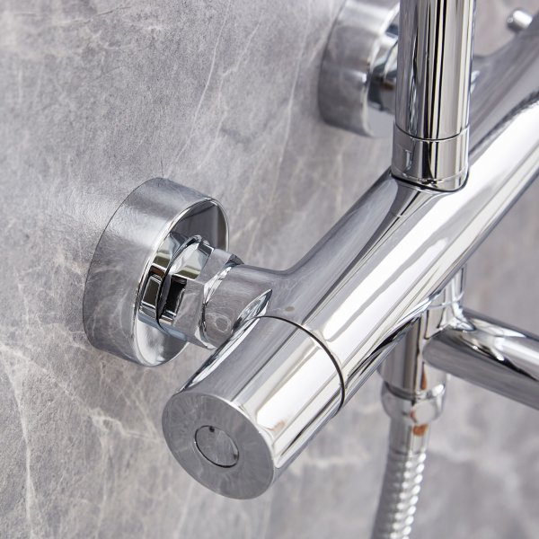 Takduschset med badkarsblandare | Brusa 2.0 - Krom