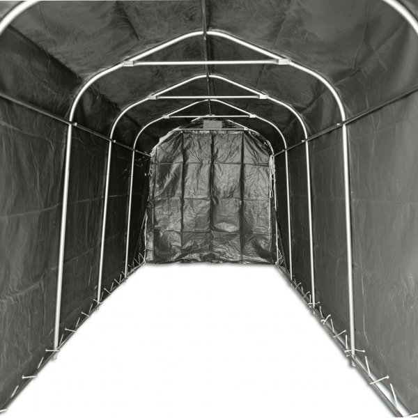 Garagetält 2,4x6m | 14,4m² - 500g/m² | PVC - Grå Garagetält 2,4x6m | 14,4m² - 500g/m² | PVC - Grå