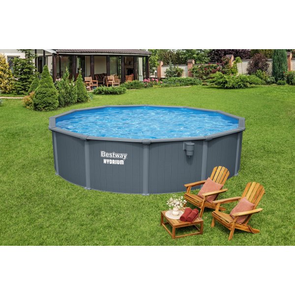 Bestway pool ovan mark Ø5,49m – 132cm djup | Hydrium™ Stålväggspool Set (561CS) Bestway pool ovan mark Ø5,49m – 132cm djup | Hydrium™ Stålväggspool Set (561CS)