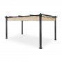 Pergola 300x400 cm  Justerbart solskydd - Mrkgr aluminium