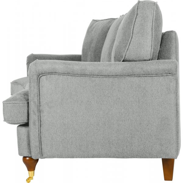 Howardsoffa 3-sits | Sv�ngd design, pocketfj�drar & avtagbar kl�dsel | Gr�