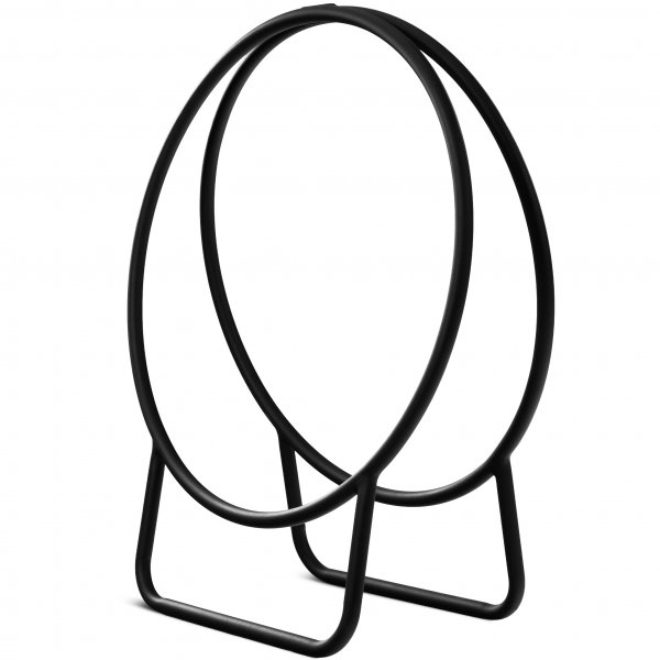 Vedställ i svart kolstål | Cirkelformad Vedställ i svart kolstål | Cirkelformad