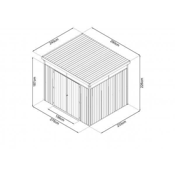 Premiumf�rr�d 7m� | Galvaniserat st�l | Extra h�g takh�jd