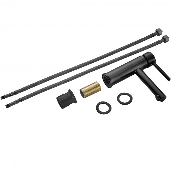 Tvättställsblandare i mässing | Mila - Svart Tvättställsblandare i mässing | Mila - Svart