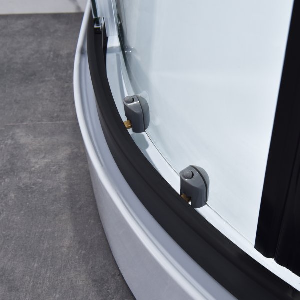 Komplett Duschkabin - Flera strållägen - Regndusch - Svart profil Komplett Duschkabin - Flera strållägen - Regndusch - Svart profil