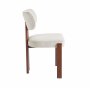 Matstol i beige tyg med valn�tsf�rgade metallben, 4-pack | Callum