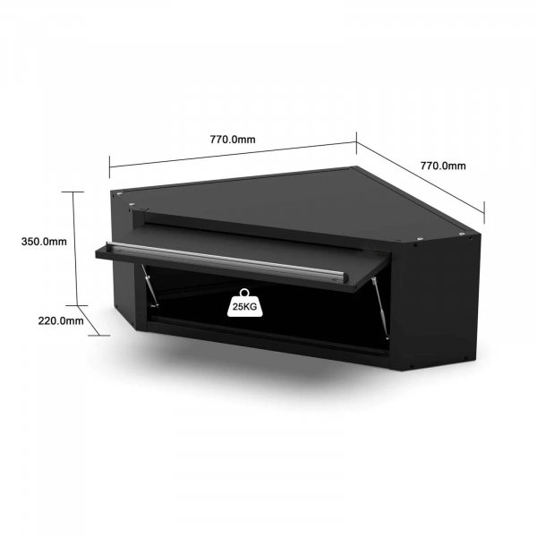 Garageförvaring hörnmodul 850x2025 mm | Svart & grå Garageförvaring hörnmodul 850x2025 mm | Svart & grå
