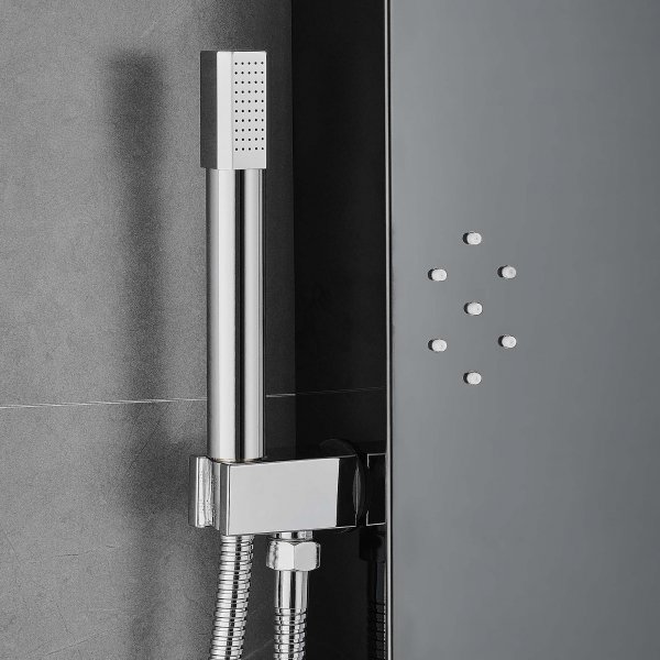 Duschpanel i svart rostfritt stål | Zoey Duschpanel i svart rostfritt stål | Zoey