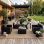 Loungegrupp utem�bler | Svart konstrotting | Huvudsk�r