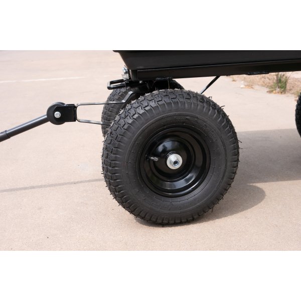 Tippbar trädgårdsvagn 125L | 350kg | Hållbar stålram | Svart Tippbar trädgårdsvagn 125L | 350kg | Hållbar stålram | Svart