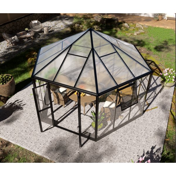 Gazebo 12,7m² | Stort premiumväxthus| Stormgaranti | 4 mm säkerhetsglas Gazebo 12,7m² | Stort premiumväxthus| Stormgaranti | 4 mm säkerhetsglas