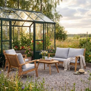 Elegant loungeset i tr� | Akacia | Loungegrupp utomhus | Gr�