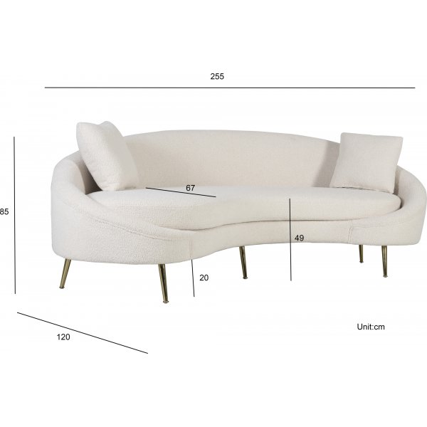 Eses 3-sits soffa – Beige Bouclé | Generös loungesoffa med exklusiv textur Eses 3-sits soffa – Beige Bouclé | Generös loungesoffa med exklusiv textur