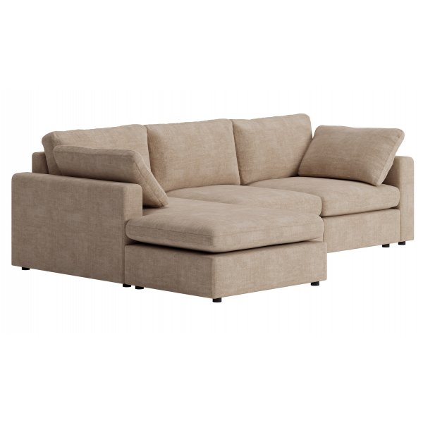 Moby divansoffa m�rkbeige | Lyxig soffa med v�ndbar divan och pocketfj�drar