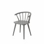 Karmstol | Massivt tr�, gr� finish & klassisk pinnstolsdesign | Lotten 2-pack