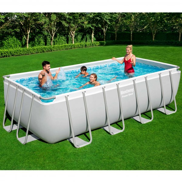 Bestway pool ovan mark 4,9x2,4m - 122cm djup | Power Steel (56670) Bestway pool ovan mark 4,9x2,4m - 122cm djup | Power Steel (56670)