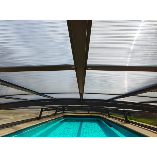 Pooltak 4x8m | Utan skenor | UV-skydd