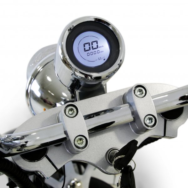 Retro fatscooter premium 2000W - LG litiumbatteri - Aluminiumfälgar Retro fatscooter premium 2000W - LG litiumbatteri - Aluminiumfälgar