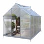 Klassiskt vxthus i aluminium 5,9 m | UV-skyddad kanalplast & bas ingr