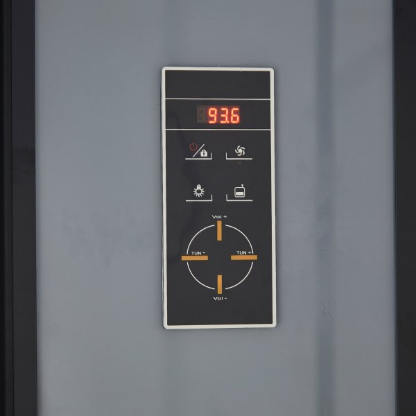 Lyxigt rundad duschkabin med massage, belysning, bluetooth - Gr�