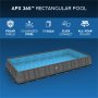 Bestway pool ovan mark 9,56x4,88m � 132cm djup | APX 365� Rektangul�r St�lpool (561KJ)