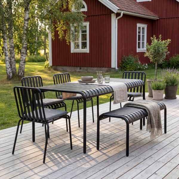 Underh�llsfri matgrupp | Utem�bler i galvaniserat st�l | Bergvik Svart