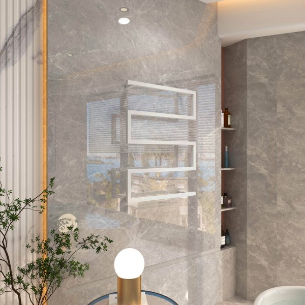 Elektrisk handdukstork 60x80x12cm | Vit Elektrisk handdukstork 60x80x12cm | Vit