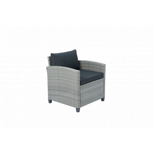 Loungegrupp med soffa, 2 f�t�ljer & bord i gr�tt | Arholma