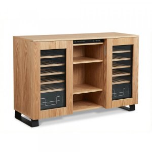 Vinsk�p med dubbla temperaturzoner � Twin vinkyl 24 flaskor med LED-belysning