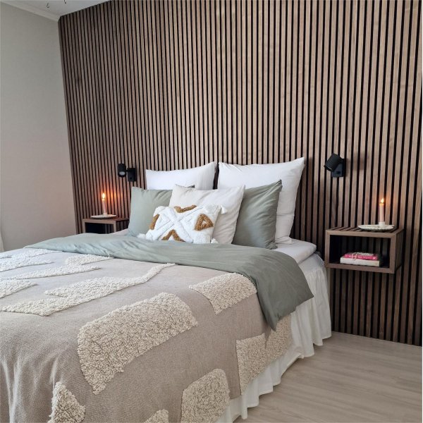 Tr�lamell akustikpaneler | 2400x600x21mm | Valn�t