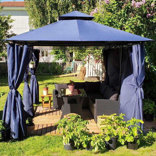 Paviljong 4x3 m inkl. paviljongväggar Paviljong 4x3 m inkl. paviljongväggar