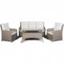Loungegrupp utem�bler | Beige konstrotting | R�grund - FYNDVARA