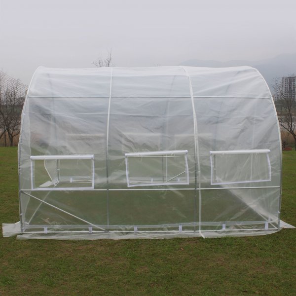 Tunnelvxthus 9m | Stlram med PE-plastverdrag