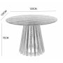 Runt matbord 120 cm i brunbetsad ek med plats f�r 4�5 personer | Inez