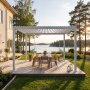 Pergola | �ppningsbart lamelltak | 3x3 m | Vit