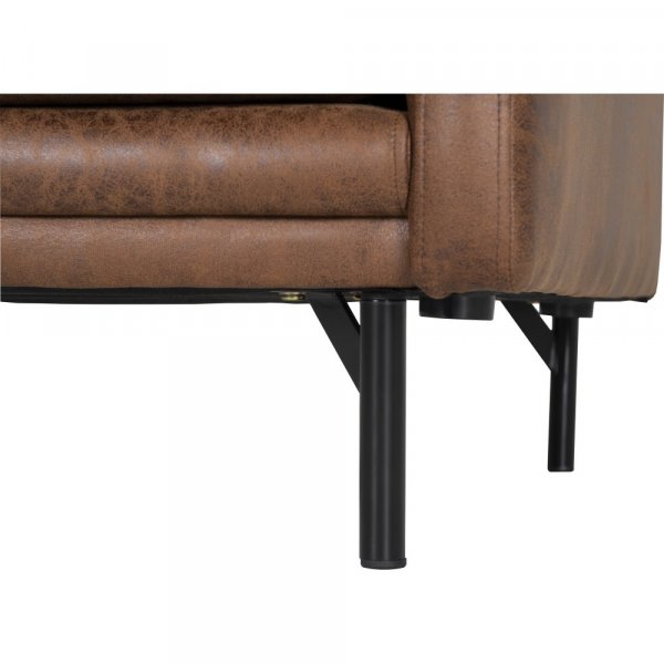 Soffa 3-sits | Cognacsfärgat ecoläder, metallben & modern design | Harpan Soffa 3-sits | Cognacsfärgat ecoläder, metallben & modern design | Harpan
