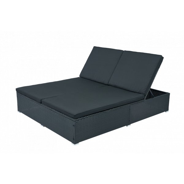 Sols�ng 200�160 cm � Extra bred sols�ng i svart | Glyxn�s