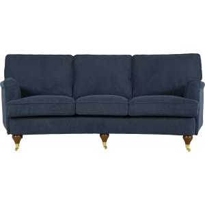 Howardsoffa 3-sits | Sv�ngd design, kallskum & avtagbar kl�dsel | Watford Deluxe M�rkbl�