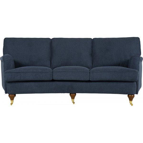 Howardsoffa 3-sits | Svängd design, kallskum & avtagbar klädsel | Watford Deluxe Mörkblå Howardsoffa 3-sits | Svängd design, kallskum & avtagbar klädsel | Watford Deluxe Mörkblå