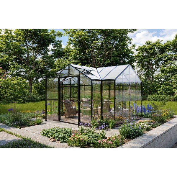 T-format växthus 11,6 m² | 4 mm säkerhetsglas | 5 års ramgaranti T-format växthus 11,6 m² | 4 mm säkerhetsglas | 5 års ramgaranti