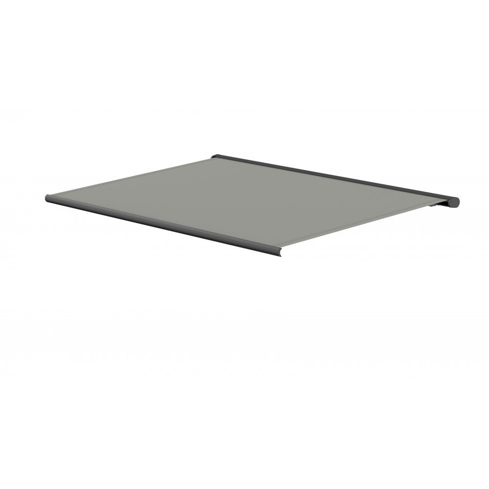 Terrassmarkis helkassett 5x3m | Motor & fjärrkontroll | Ljus grå | Helkassett terrassmarkis 500x300 cm