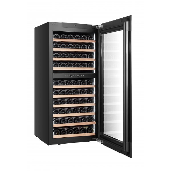 Integrerad vinkyl 60 flaskor | Push-to-Open | Extra tystg�ende | LED-belysning