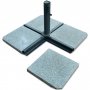 Premiumparasoll 3,5x3,5m med granitfot | Gr