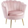 F�t�lj | Rosa sammet, v�gformat ryggst�d & m�ssingsben | Kingsley