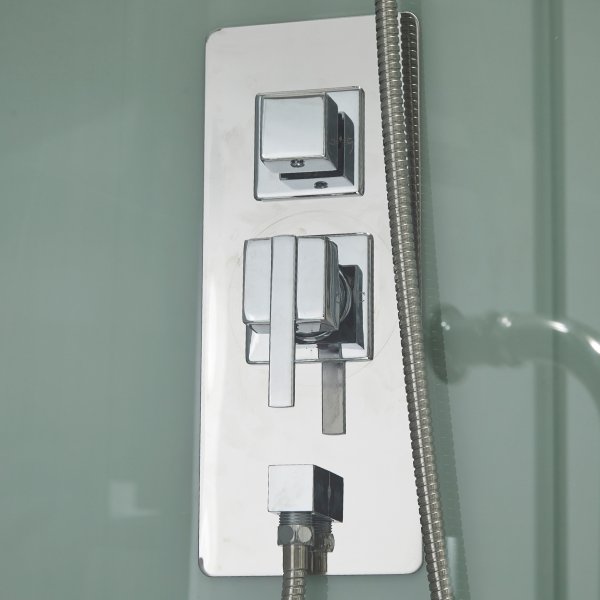 Duschkabin med akrylkar och takdusch Duschkabin med akrylkar och takdusch